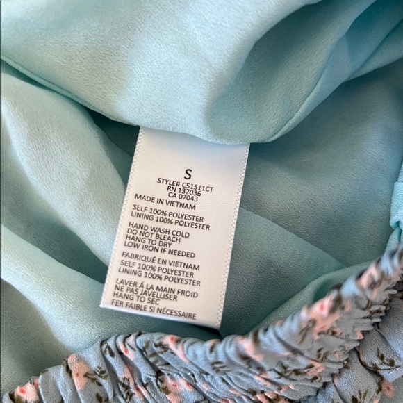 Paper Crane Floral Ruffle Skort Blue Multicolor Print Size Small NWT - Picture 5 of 5